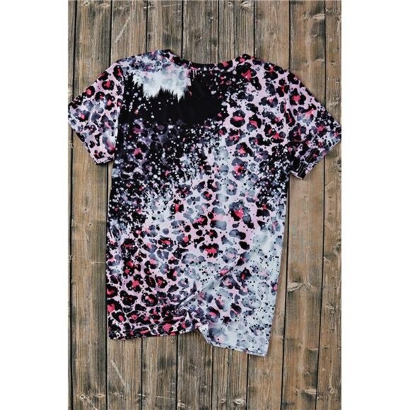 Leopard Round Neck Short Sleeve T-Shirt - Picture 5 of 5